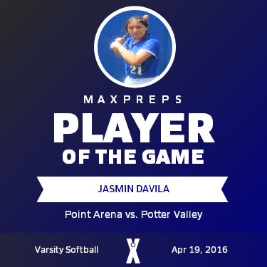 #21 Jasmin Davila Player of the Game badge