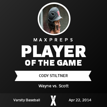 #5 Cody Stiltner Player of the Game badge