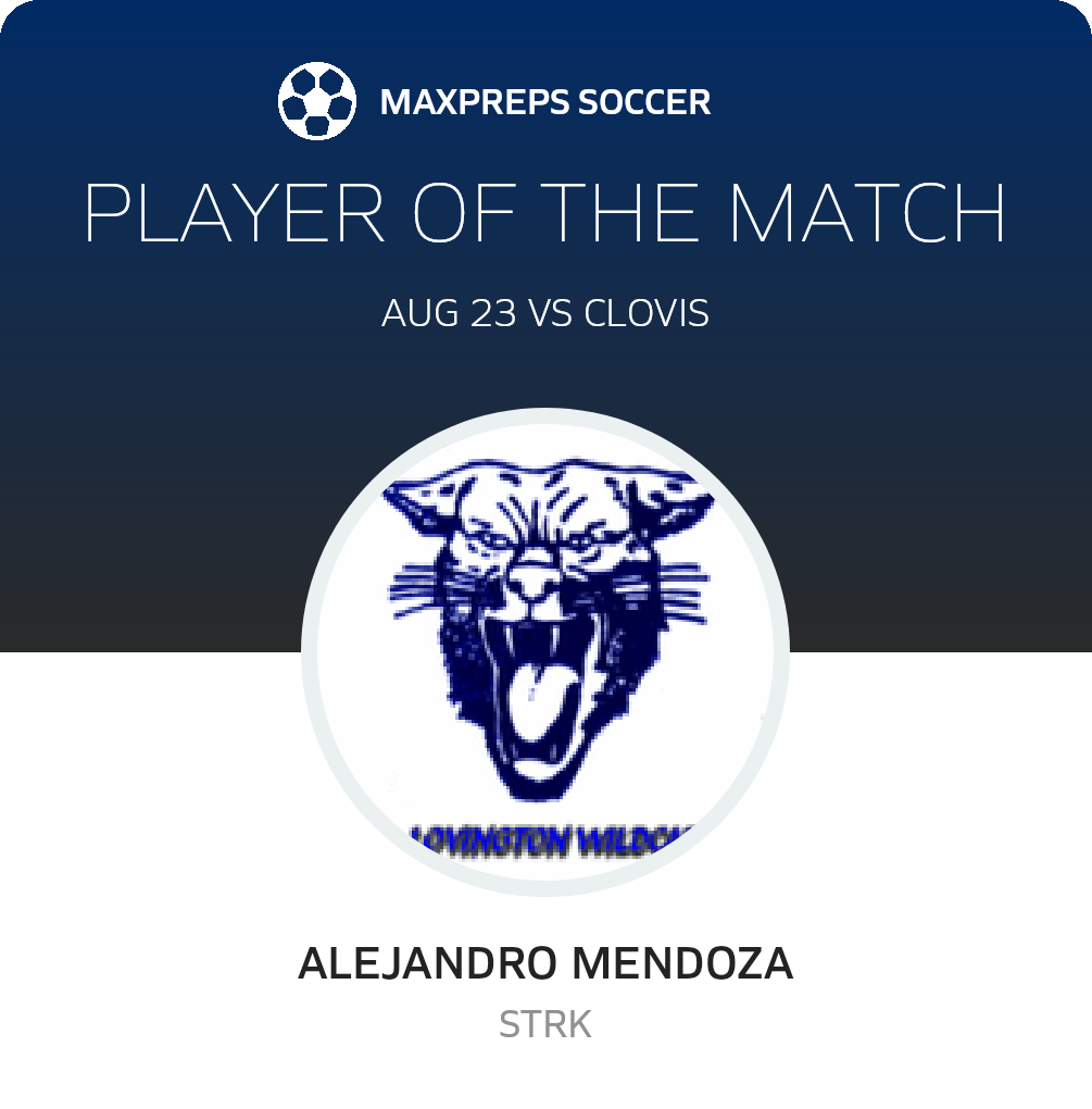 #7 Alejandro Mendoza Player of the Game badge