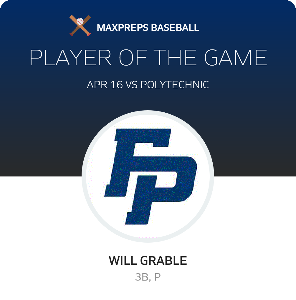 Will Grable Player of the Game badge