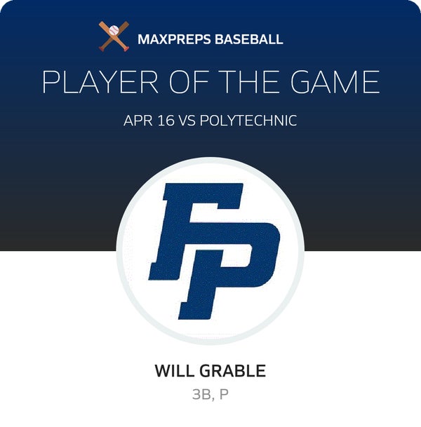 Will Grable Player of the Game badge