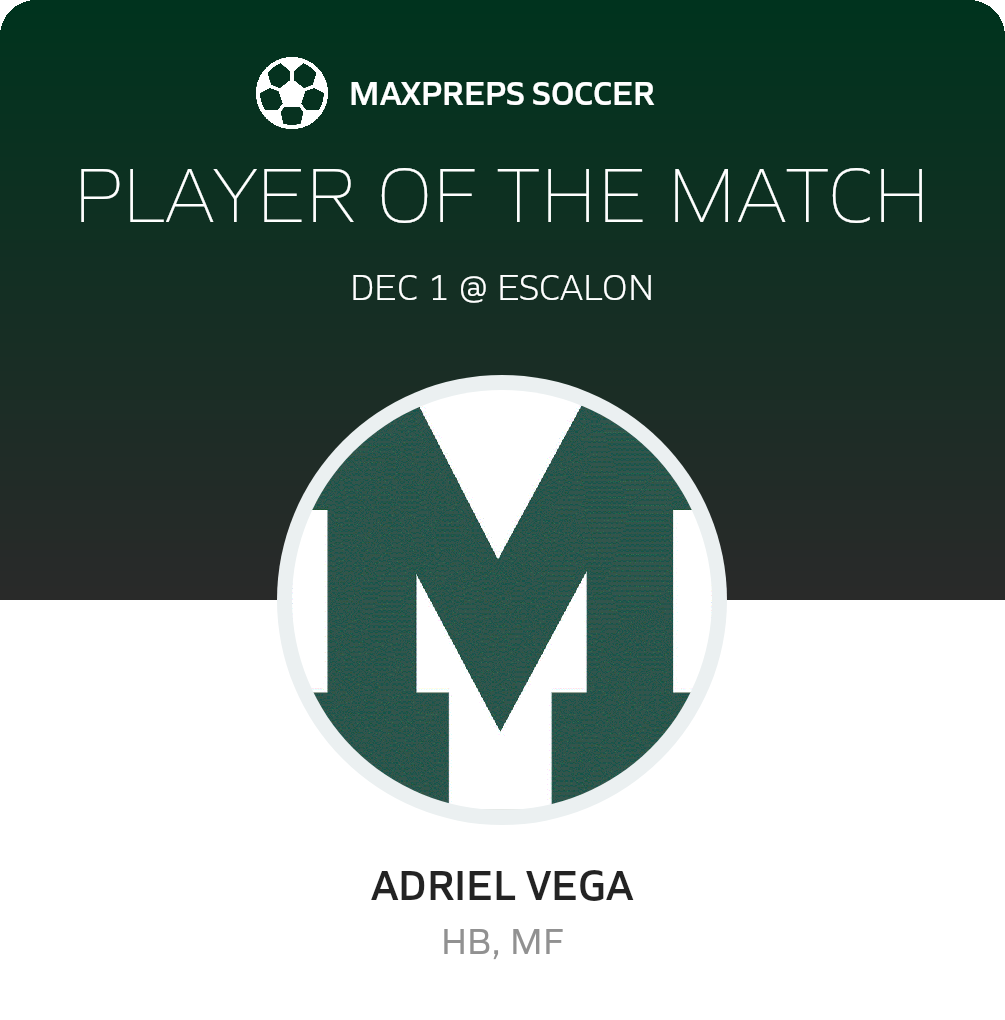 #6 Adriel Vega Player of the Game badge