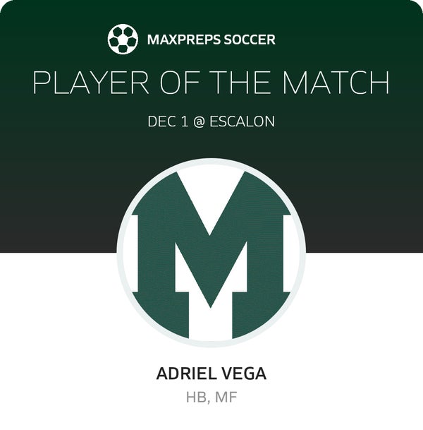 #6 Adriel Vega Player of the Game badge