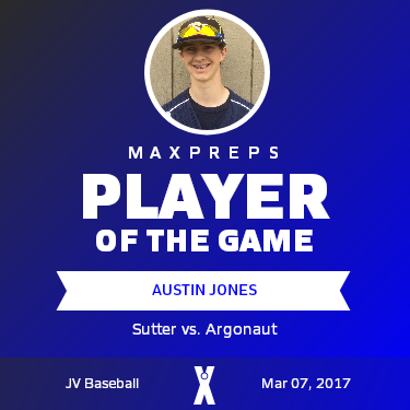 #15 Austin Jones Player of the Game badge