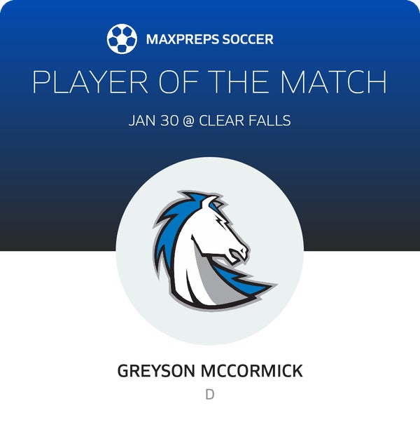 #4 Greyson McCormick Player of the Game badge