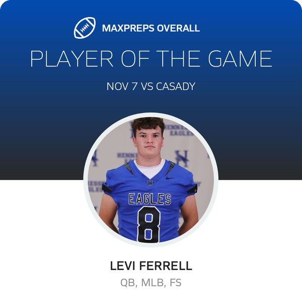 #8 Levi Ferrell Player of the Game badge