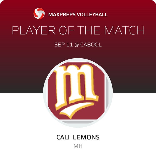 #3 Cali Lemons Player of the Game badge