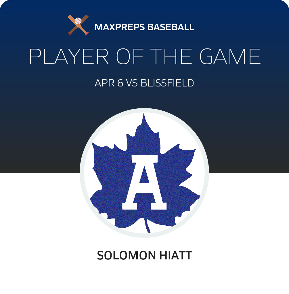 #1 Solomon Hiatt Player of the Game badge