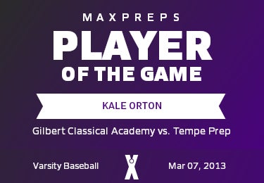 Kale Orton Player of the Game badge