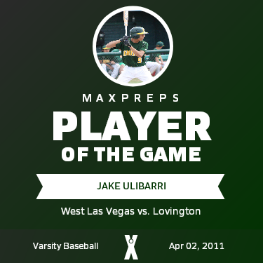 #9 Jake Ulibarri Player of the Game badge