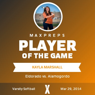 #8 Kayla Marshall Player of the Game badge