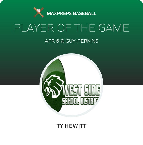 #17 Ty Hewitt Player of the Game badge