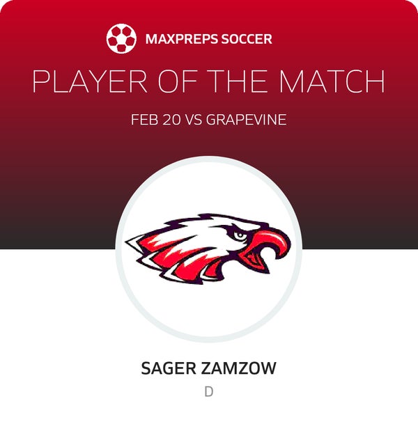 #4 Sager Zamzow Player of the Game badge