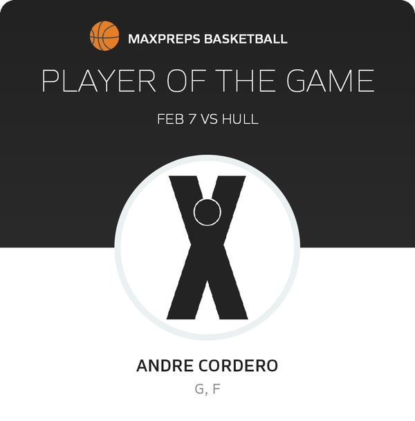 #5 Andre Cordero Player of the Game badge