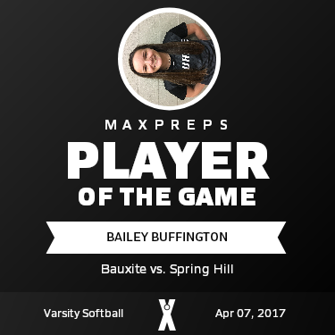 #20 Bailey Buffington Player of the Game badge