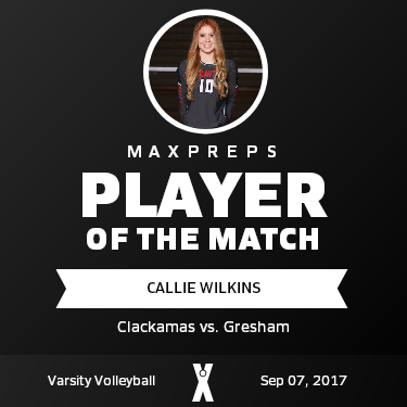 #10 Callie Wilkins Player of the Game badge