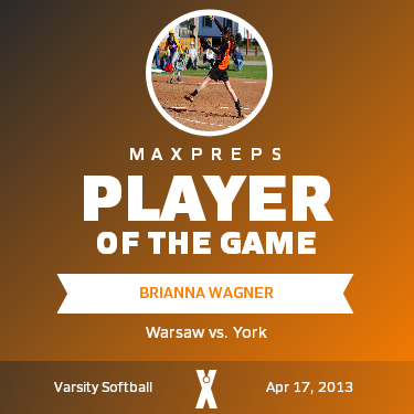 #16 Brianna Wagner Player of the Game badge