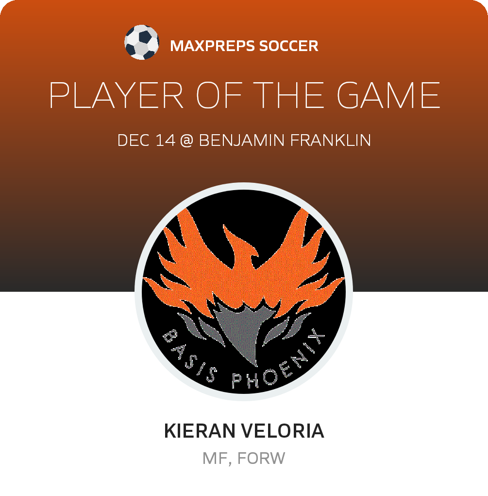 #7 Kieran Veloria Player of the Game badge