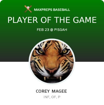 Corey Magee Player of the Game badge