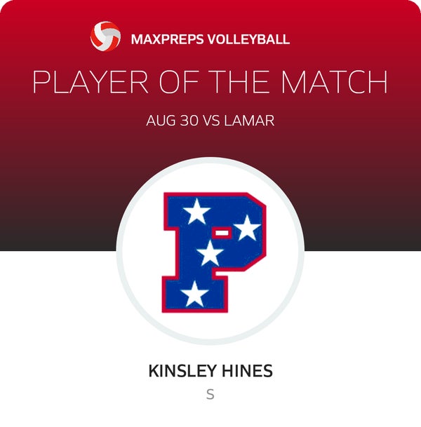 #9 Kinsley Hines Player of the Game badge