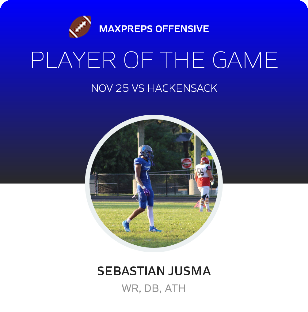 #1 Sebastian Jusma Player of the Game badge