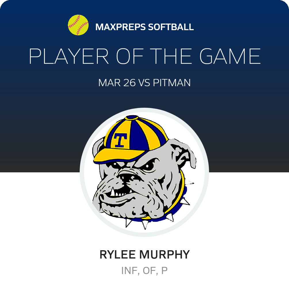 #4 Rylee Murphy Player of the Game badge