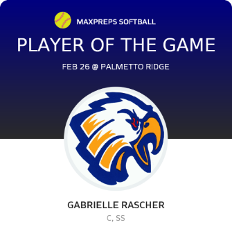 #4 Gabrielle Rascher Player of the Game badge