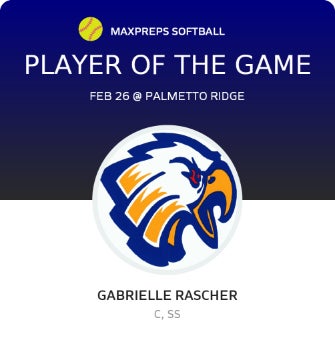 #4 Gabrielle Rascher Player of the Game badge