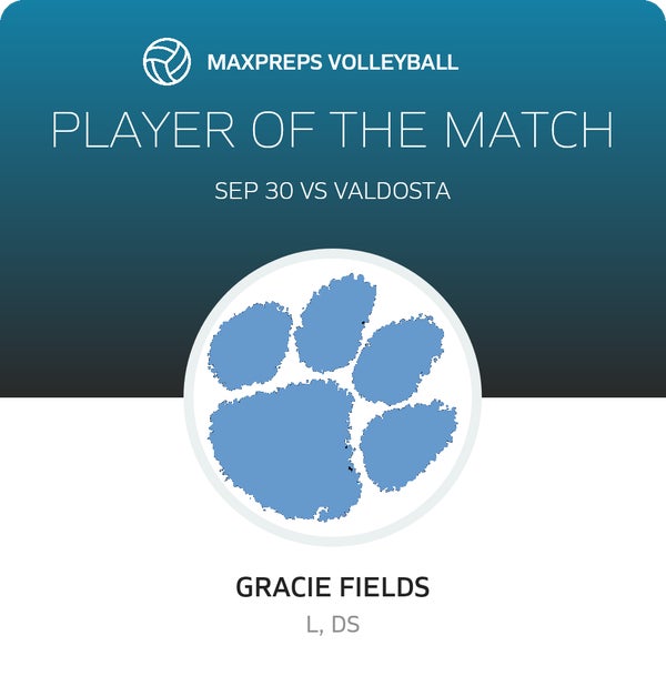 #1 Gracie Fields Player of the Game badge