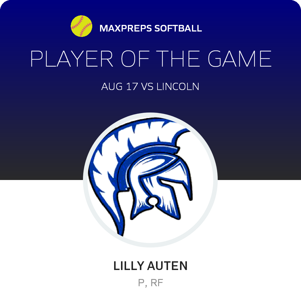 #18 Lilly Auten Player of the Game badge