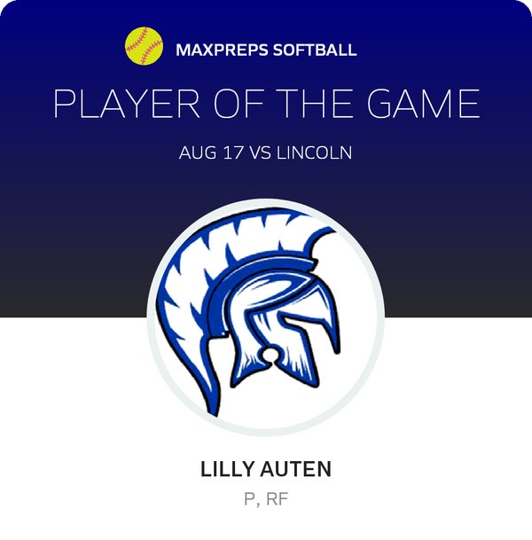 #18 Lilly Auten Player of the Game badge