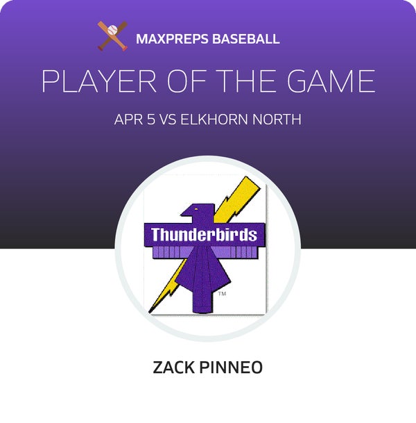 #19 Zack Pinneo Player of the Game badge