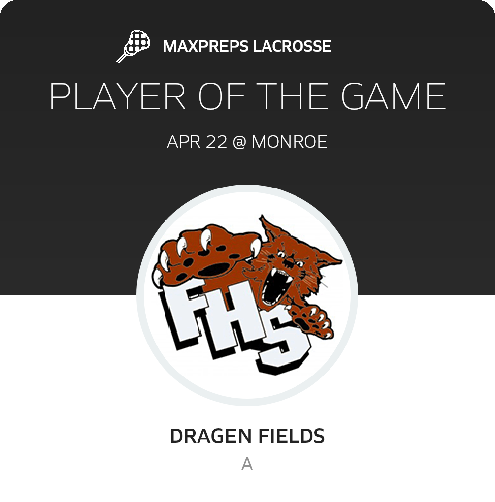 #22 Dragen Fields Player of the Game badge