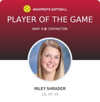#12 Riley Shrader Player of the Game badge