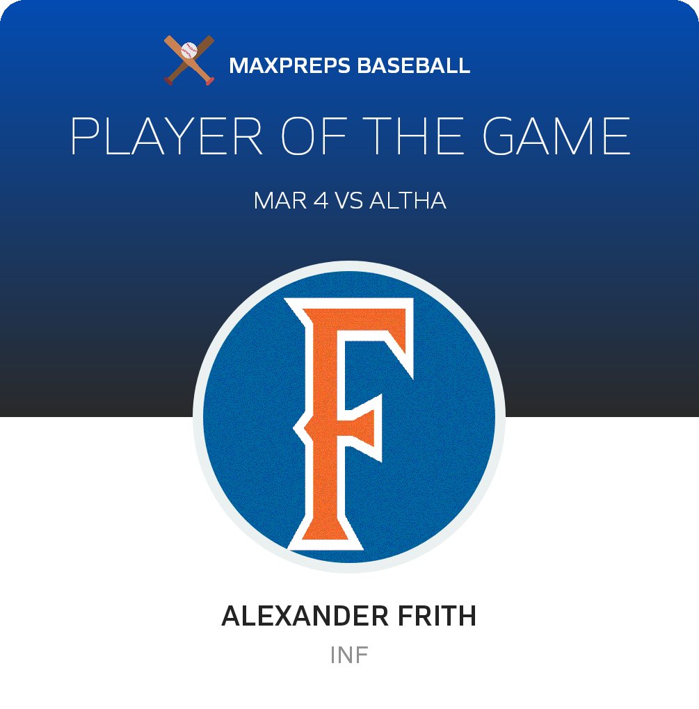 #13 Alexander Frith Player of the Game badge