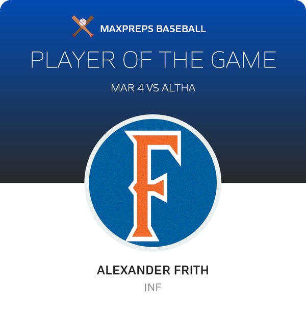 #13 Alexander Frith Player of the Game badge
