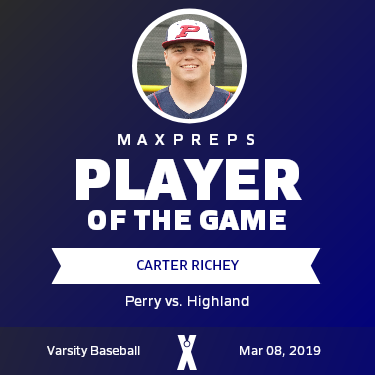 #21 Carter Richey Player of the Game badge