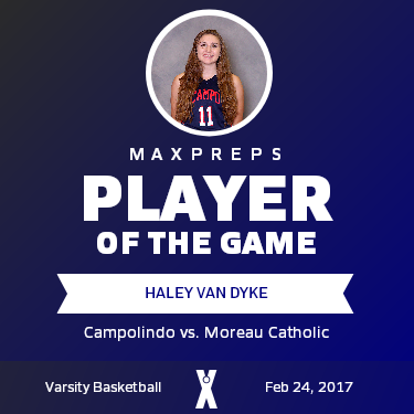 #11 Haley Van Dyke Player of the Game badge