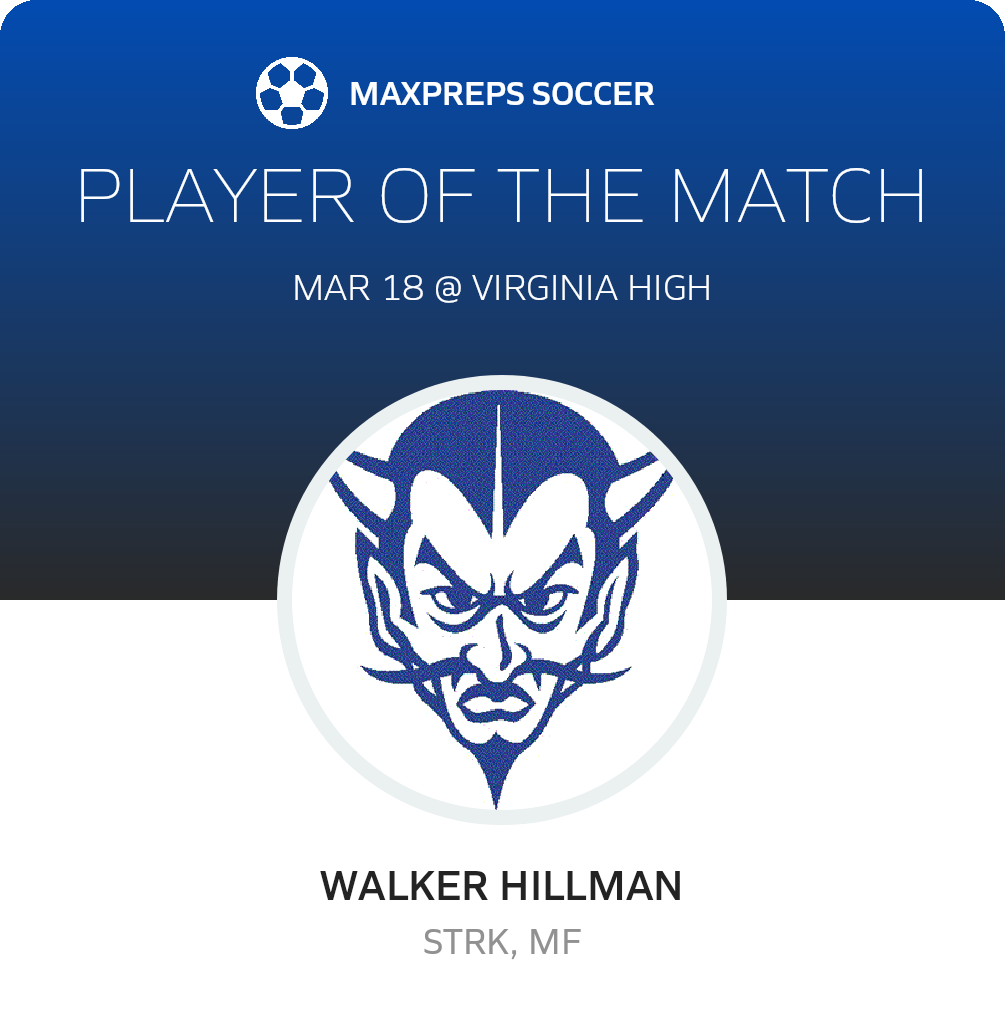 #10 Walker Hillman Player of the Game badge