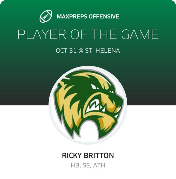 #22 Ricky Britton Player of the Game badge