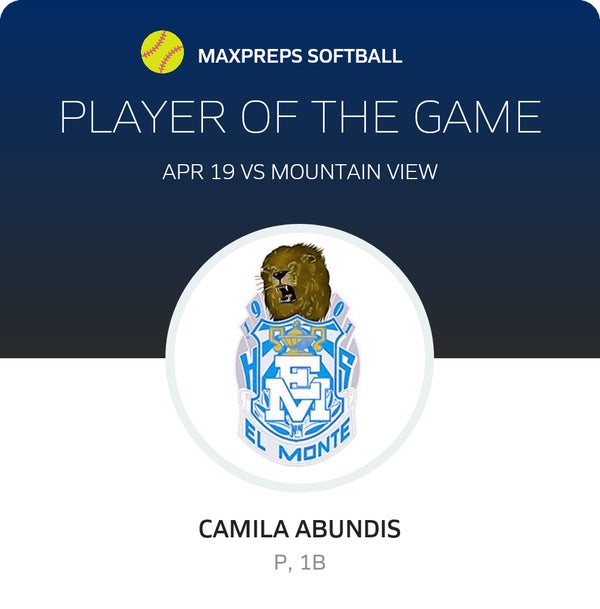 #13 Camila Abundis Player of the Game badge