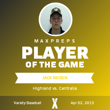 #2 Jack Neisen Player of the Game badge