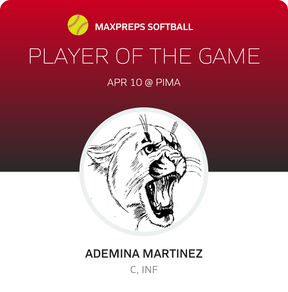 #1 Ademina Martinez Player of the Game badge