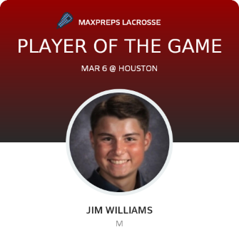 #71 Jim Williams Player of the Game badge