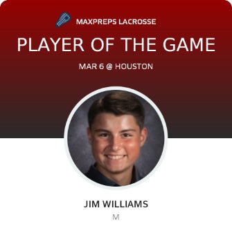 #71 Jim Williams Player of the Game badge