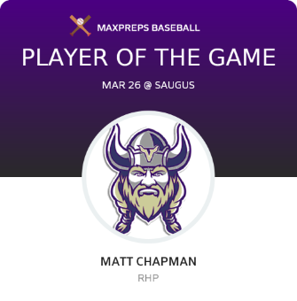 #35 Matt Chapman Player of the Game badge