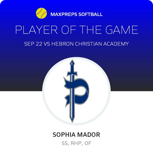 #6 Sophia Mador Player of the Game badge
