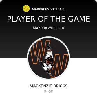 #15 Mackenzie Briggs Player of the Game badge
