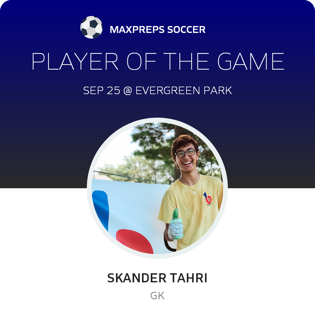 #77 Skander Tahri Player of the Game badge