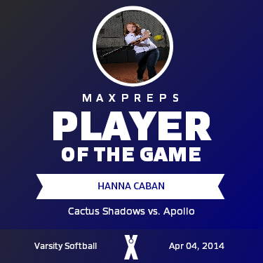 #15 Hanna Caban Player of the Game badge